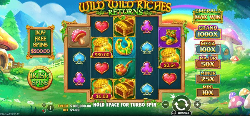Wild wild riches returns base game